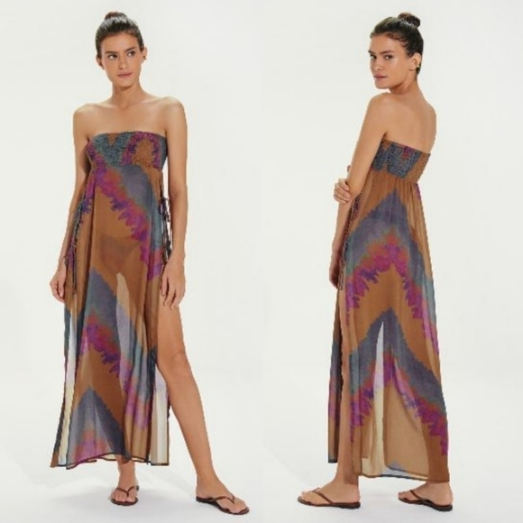 New VIX SWIMWEAR Kamau Aina Long Swim Beach Cover-Up Maxi Dress NWT XS - Picture 1 of 13